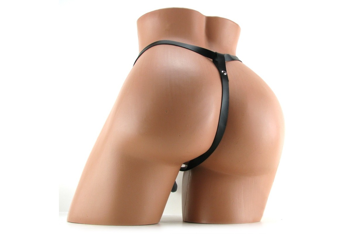 Страпон с вагинальной стимуляцией Pipedream Double Penetrix Strap On, черный 3925-02 PD - PipeDream - Страпоны с дополнительной стимуляцией - Купить