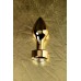 Анальная втулка Metal by TOYFA металл золотистая с кристаллом цвета алмаз 9,5 см Ø 3,5 см 130 - фото 2