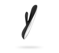 Вибратор OVO rabbit перезаряжаемый силикон черный 19,5 см