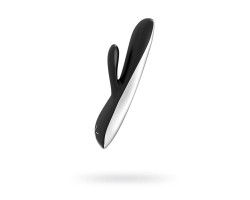 Вибратор OVO rabbit перезаряжаемый силикон черный 19,5 см