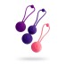 Набор фиолетовых вагинальных шариков L'EROINA by TOYFA Bloom Ø 3,1-3,1-2,6-3 см - фото