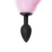 Анальная втулка с бело-розовым хвостом POPO Pleasure by TOYFA S силикон черная 45 см Ø 2,7 см - фото 7