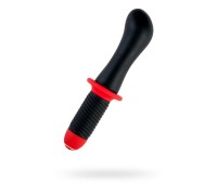 Анальный стимулятор Black & Red by TOYFA с вибрацией водонепроницаемый силикон чёрный 27 см Ø 5