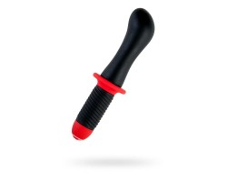 Анальный стимулятор Black & Red by TOYFA с вибрацией водонепроницаемый силикон чёрный 27 см Ø 5
