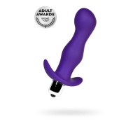 Анальная пробка с вибрацией A-Toys by TOYFA размера M влагостойкая силикон фиолетовая 12,9 см Ø