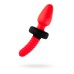 Анальная вибровтулка Black & Red by TOYFA для фистинга водонепроницаемая силикон красная 22 см - фото