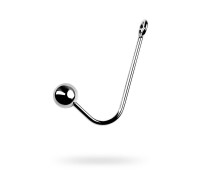 Крюк анальный с двумя сменными шарами TOYFA Metal серебряный