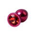 Анальный страз Metal by TOYFA металл красный с кристалом цвета рубин 8,2 см Ø3,4 см 85 г - фото 4