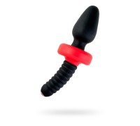 Анальная вибровтулка Black & Red by TOYFA для фистинга влагостойкая силикон чёрная 22 см Ø 5,6