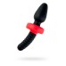 Анальная вибровтулка Black & Red by TOYFA для фистинга влагостойкая силикон чёрная 22 см Ø 5,6 - фото
