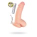 Реалистичный вибратор TOYFA RealStick Elite Vibro TPR телесный 7 режимов вибрации 18,5 см - фото