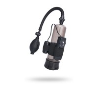 Помпа для пениса Sexus Men Training вакуумная механическая с вибрацией ABS пластик чёрный 22 с