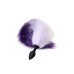 Анальная втулка с бело-фиолетовым хвостом POPO Pleasure by TOYFA S силикон черная 45 см Ø 2,7 с - фото 3