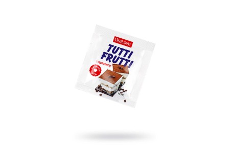 Съедобная гель-смазка TUTTI-FRUTTI для орального секса со вкусом тирамису 4 г по 20 шт в упаковке
