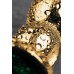 Анальная втулка Metal by TOYFA металл золотистая с кристаллом цвета изумруд 13,5 см Ø 3 см 140 - фото 3