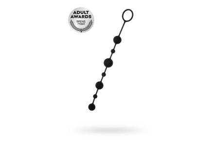 Анальная цепочка Toyfa A-toys с шариками силикон черный 35,9 см