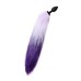 Анальная втулка с бело-фиолетовым хвостом POPO Pleasure by TOYFA S силикон черная 45 см Ø 2,7 с - фото 1