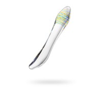 Двусторонний фаллоимитатор Sexus Glass стекло прозрачный 22 см