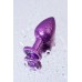 Анальный страз Metal by TOYFA металл фиолетовый с кристалом цвета аметист 8,2 см Ø3,4 см 85 г - фото 2