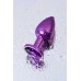 Анальный страз TOYFA Metal фиолетовый с кристаллом цвета аметист 7,2 см Ø2,8 см 50 г - фото 2