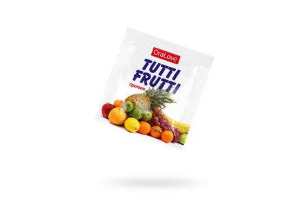 Съедобная гель-смазка TUTTI-FRUTTI для орального секса со вкусом экзотических фруктов ,4 гр по 20 шт