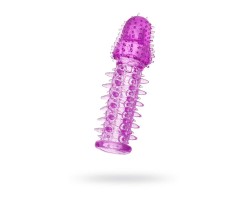 Насадка на пенис с ворсинками TOYFA TPE фиолетовая 13,5 см