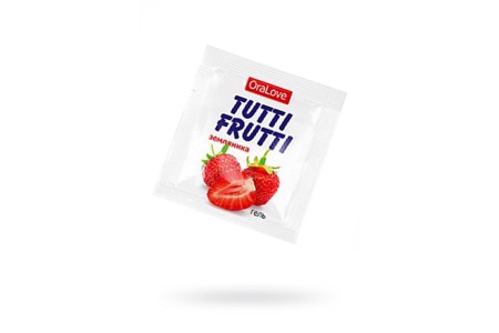 Съедобная гель-смазка TUTTI-FRUTTI для орального секса со вкусом земляники 4 гр по 20 шт в упаковке