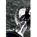 Анальная втулка Metal by TOYFA металл серебристая с кристаллом цвета сапфир 8 см Ø 3,5 см 265 - фото 1