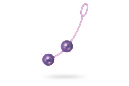 Вагинальные шарики Seven Creations металлические в силиконе фиолетовые Ø3 см