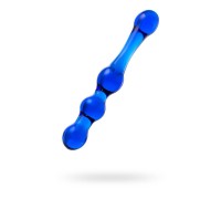 Двусторонний фаллоимитатор Sexus Glass стекло синий 20,5 см