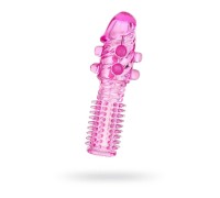 Насадка с шариками TOYFA TPE розовый 14 см