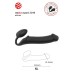 Безремневой нереалистичный страпон Strap-on-me XL силикон черный 25,5 см - фото 6