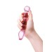 Двусторонний фаллоимитатор Sexus Glass стекло розовый 18 см - фото 4