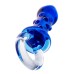 Анальная втулка Sexus Glass стекло синяя 16 см Ø 3,5 см - фото 4
