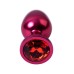 Анальный страз Metal by TOYFA металл красный с кристалом цвета рубин 8,2 см Ø3,4 см 85 г - фото 2
