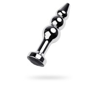 Анальный страз Metal by TOYFA металл серебристый с кристаллом цвета турмалин 11 см Ø 3 см 95 г