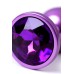 Анальный страз TOYFA Metal фиолетовый с кристаллом цвета аметист 7,2 см Ø2,8 см 50 г - фото 4
