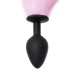Анальная втулка с бело-розовым хвостом POPO Pleasure by TOYFA M силикон черная 45 см Ø 3,3 см - фото 6