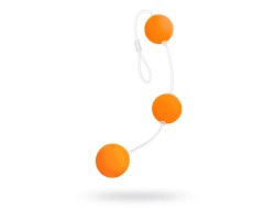Анальные шарики Sexus Funny Five ABS пластик оранжевые 19,5 см