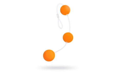 Анальные шарики Sexus Funny Five ABS пластик оранжевые 19,5 см