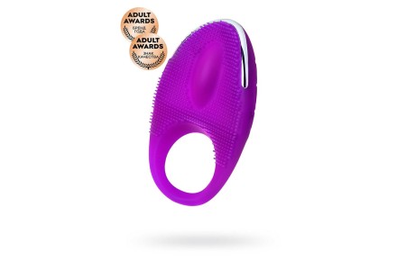 Виброкольцо с ресничками перезаряжаемое JOS RICO Силикон Фиолетовый 9 см