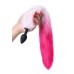 Анальная втулка с бело-розовым хвостом POPO Pleasure by TOYFA S силикон черная 45 см Ø 2,7 см - фото 4