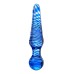 Двусторонний фаллоимитатор Sexus Glass стекло синий 17 см - фото 4