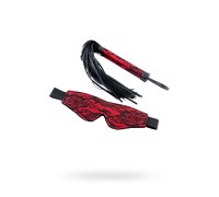 Кружевной набор TOYFA Marcus (маска и флоггер) красный