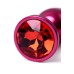 Анальный страз TOYFA Metal красный с кристаллом цвета рубин 7,2 см Ø2,8 см 50 г - фото 4
