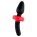 Анальная вибровтулка Black & Red by TOYFA для фистинга влагостойкая силикон чёрная 22 см Ø 5,6 - фото 1