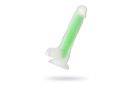 Фаллоимитатор светящийся в темноте Beyond by Toyfa Clark Glow силикон прозрачно-зеленый 16,5 с