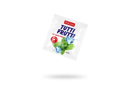 Съедобная гель-смазка TUTTI-FRUTTI для орального секса со вкусом сладкой мяты 4 г по 20 шт в упаковке