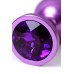 Анальный страз Metal by TOYFA металл фиолетовый с кристалом цвета аметист 8,2 см Ø3,4 см 85 г - фото 4