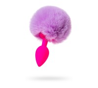 Анальная втулка с хвостом ToDo by Toyfa Sweet bunny силикон розово-фиолетовый 13 см Ø 2,8 см 44